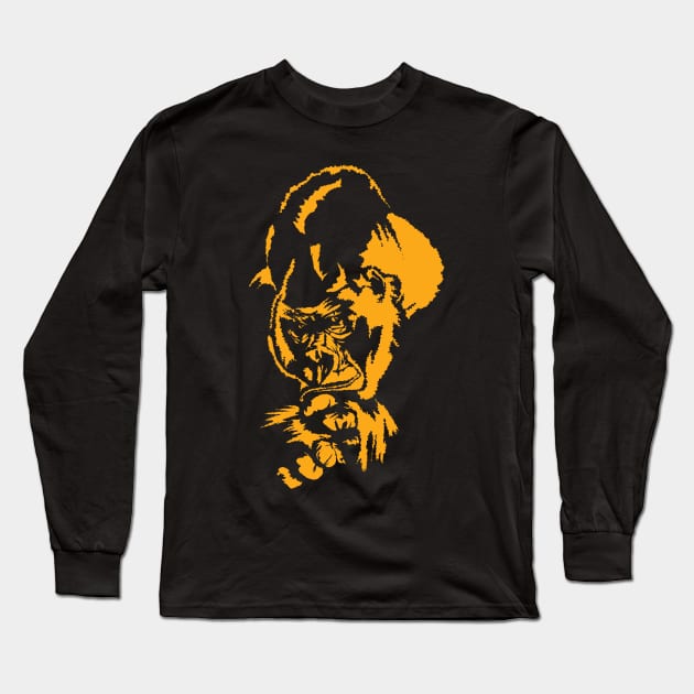 Original Thinker - orange Long Sleeve T-Shirt by TommyArtDesign